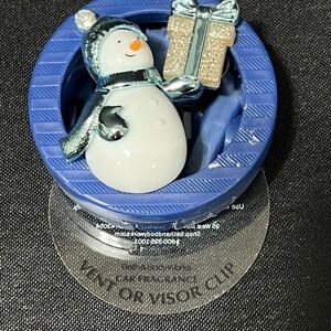 Bath & Body Works Blue Snowman Car Vent Clip